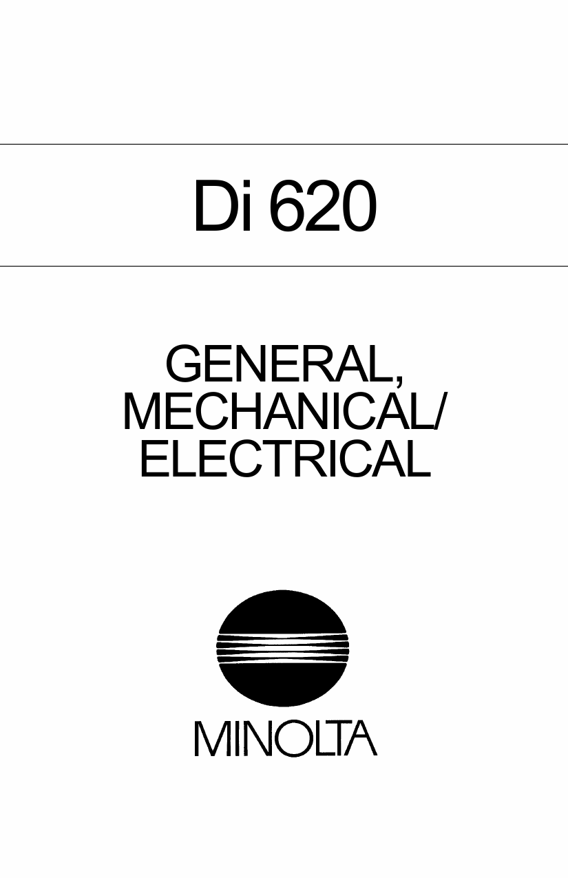 Konica-Minolta MINOLTA Di620 GENERAL Service Manual-1